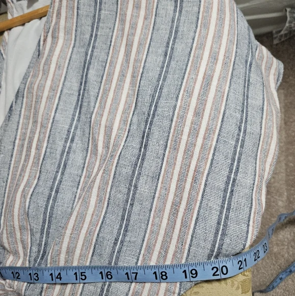 AMERICAN EAGLE Women's Striped Jumpsuit Romper Belted - Picture 13 of 14